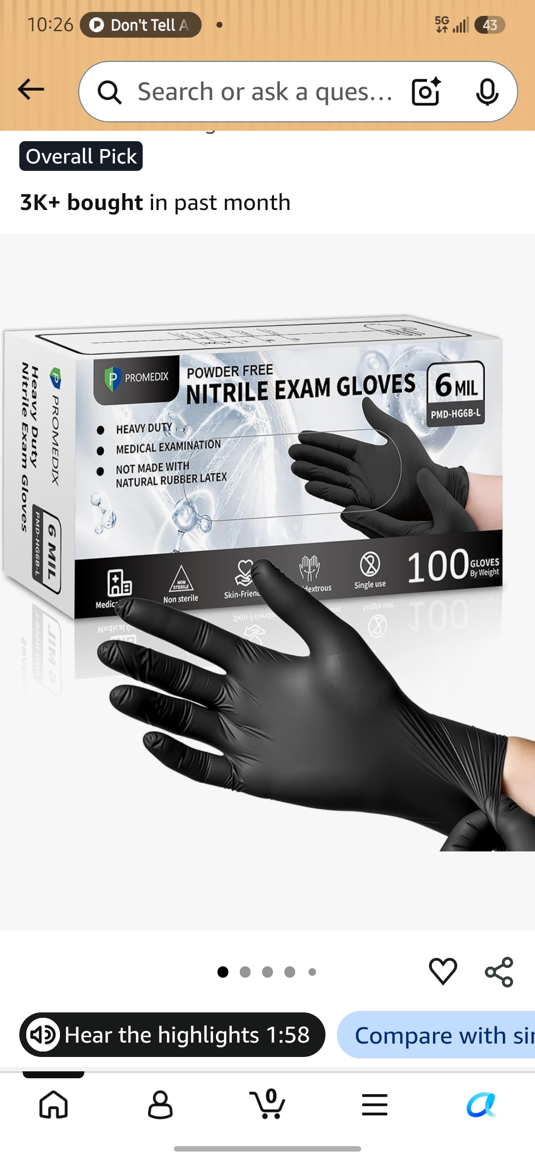 EMS Nitrile Gloves