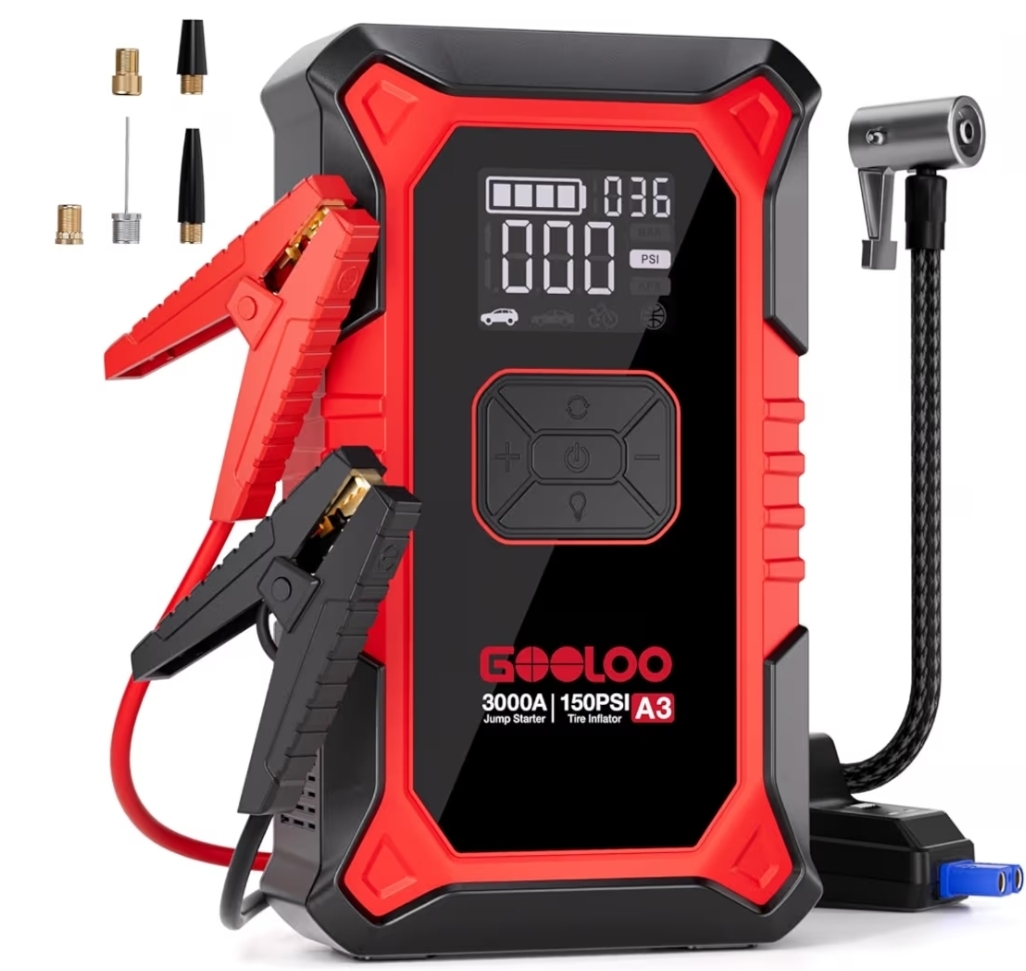 GOOLOO A3 Jump Starter and Air Compressor